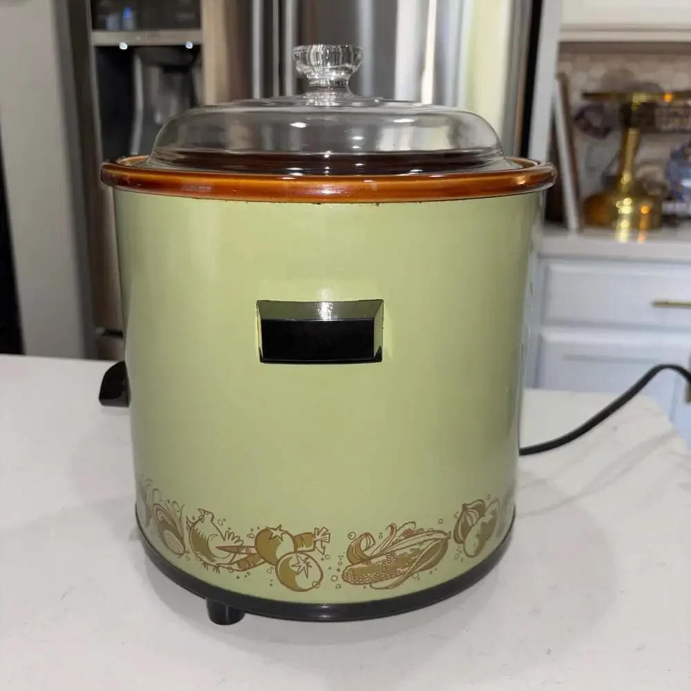 Vintage Rival Crock-Pot 3.5 Quart Slow Cooker Model 3100/2 Avocado Green